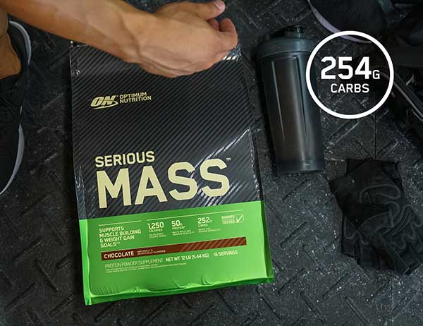 optimum nutrition serious mass gainer powder